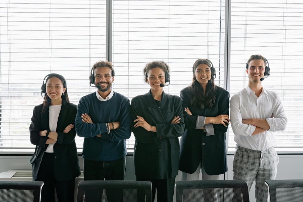 A team in a meeting
