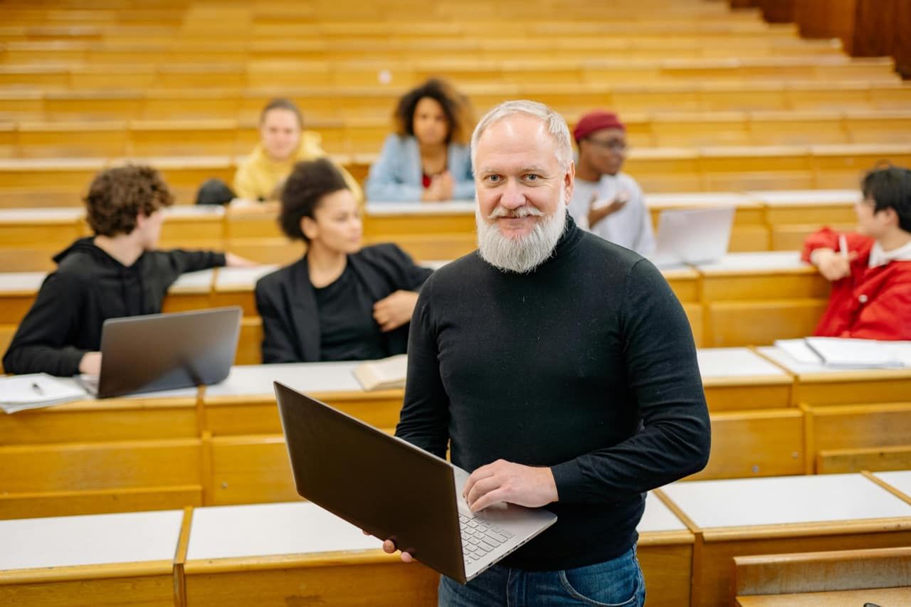 A teacher in a classroom
