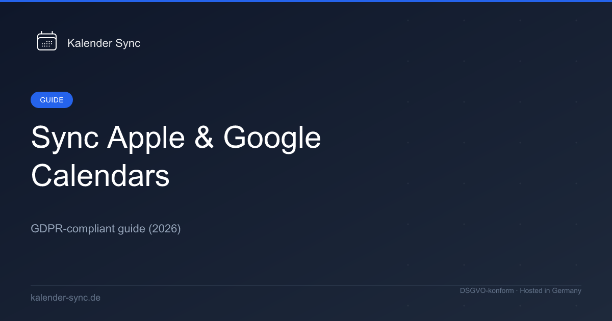 Abstract green and blue gradient for Apple and Google Calendar sync