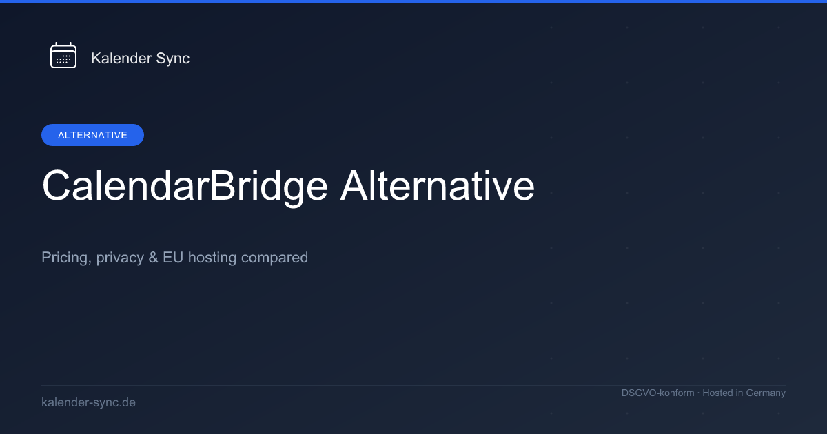 Comparison of CalendarBridge and Kalender-Sync