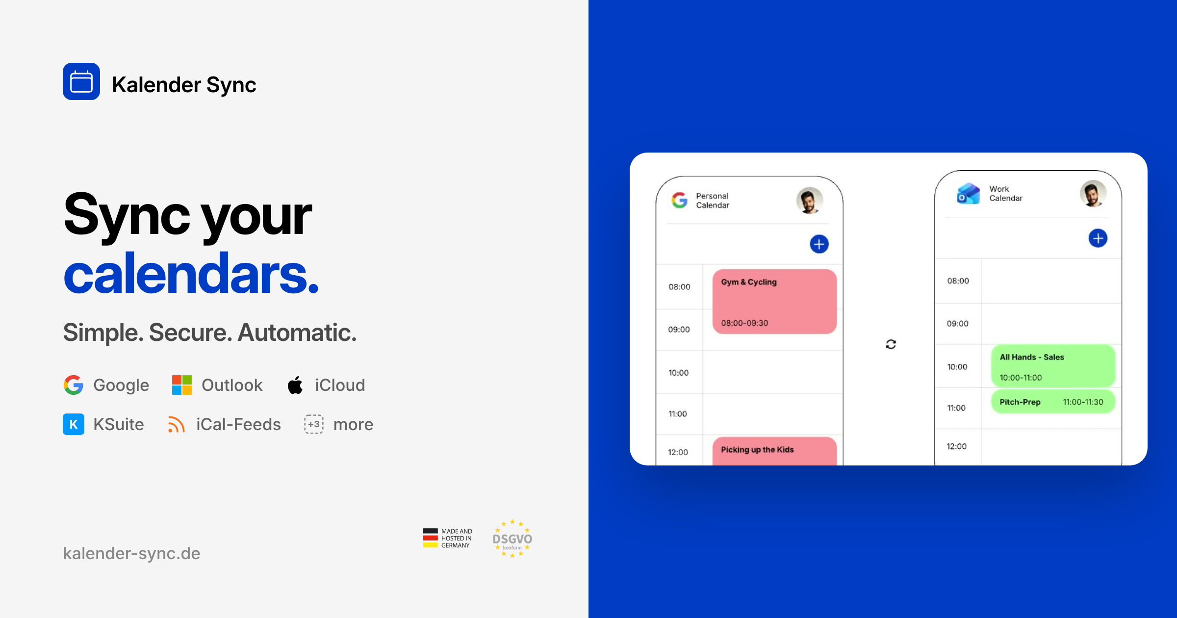 Sync calendars: Outlook, Google & iCloud | Kalender Sync