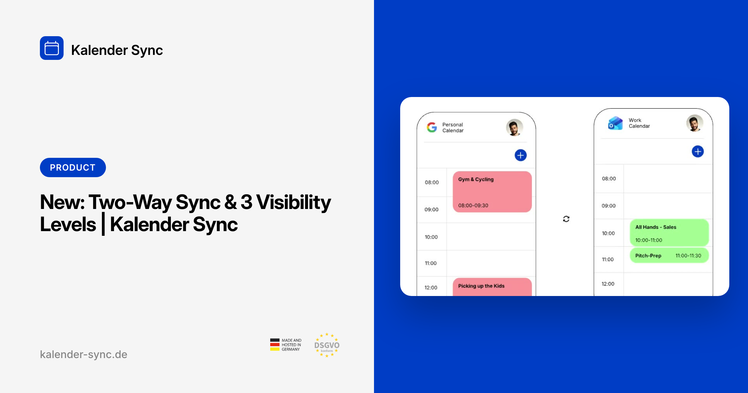 New: Two-Way Sync & 3 Visibility Levels | Kalender Sync